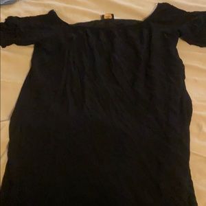 Black Ruffles Sleeve Mini Dress